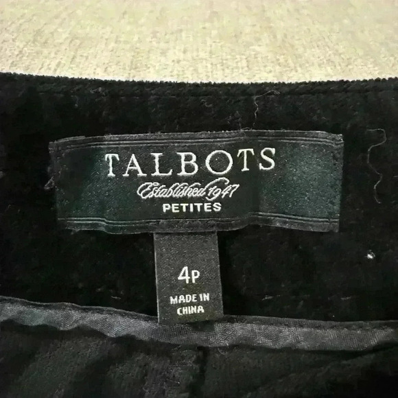 Women’s Black Velvet Talbots Pants - Picture 3 of 8